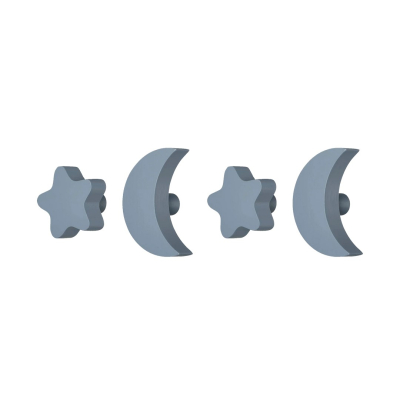 Háčky Stars and Moons hooks Grey - set 4 ks                     