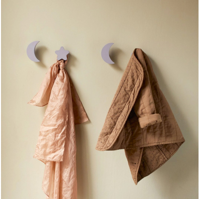                             Háčky Stars and Moons hooks Lilac - set 4 ks                         