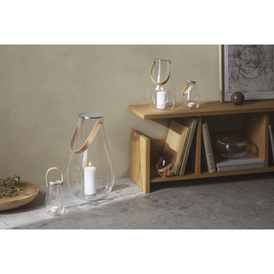                             Skleněná lucerna Design With Light Clear 16,5 cm                        