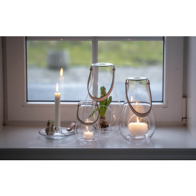                             Skleněná lucerna Design With Light Clear 29 cm                        