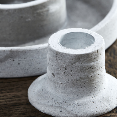                             Betonový svícen Daca Grey 15 cm                        