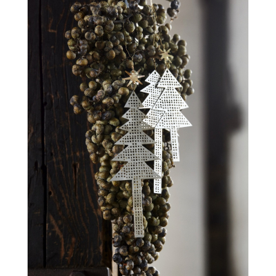                             Ozdoba vánoční stromek Silver Tree - set 3 ks                        