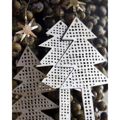                             Ozdoba vianočný stromček Silver Tree - set 3 ks                        
