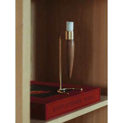                             Svícen Umanoff Polished Brass Walnut                        