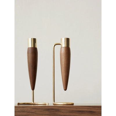                             Svícen Umanoff Polished Brass Walnut                        
