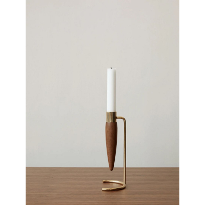                             Svícen Umanoff Polished Brass Walnut                        