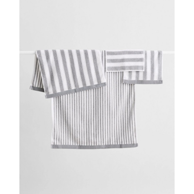                             Bavlněný ručník Kaksi Raitaa Grey 50x70 cm                        