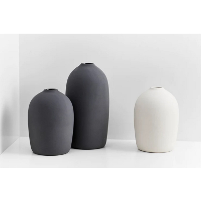                             Keramická váza Raw Grey 20 cm                        
