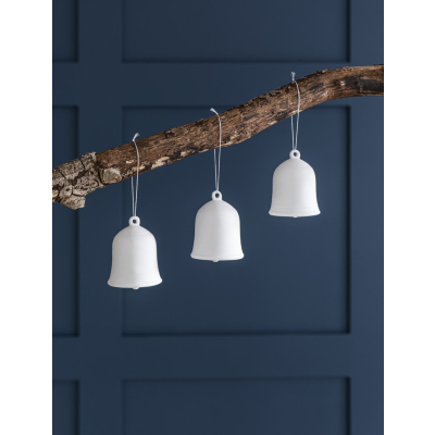                             Porcelánové zvonečky Bells White - set 3 ks                        