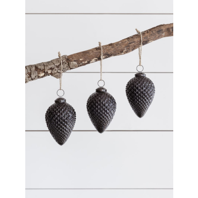                             Vánoční skleněné dekorace Elkstone - set 3 ks                        