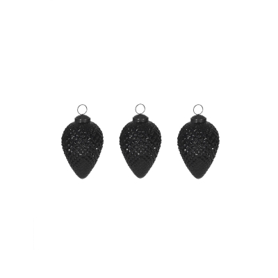 Vánoční skleněné dekorace Elkstone - set 3 ks                    