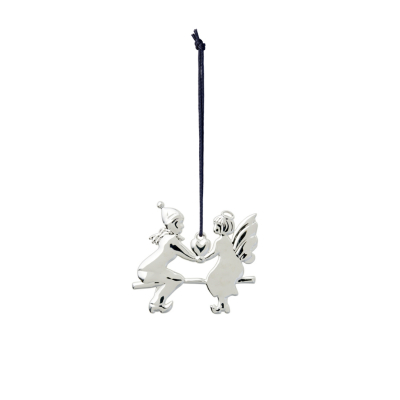 Vánoční ozdoba Angel on Seesaw Silver 6,5 cm                    