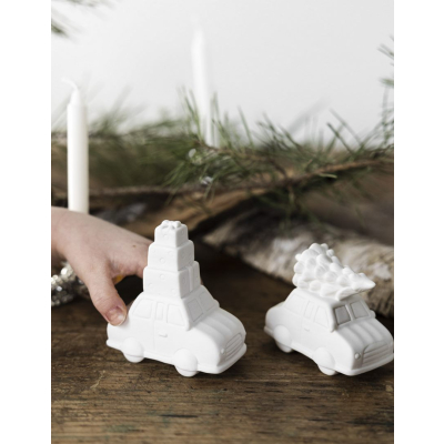                             Vánoční dekorace autíčko Hjulstad Gift White                        