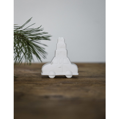                             Vánoční dekorace autíčko Hjulstad Gift White                        