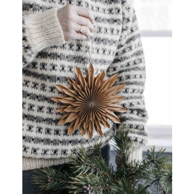                             Vánoční papírová hvězda Buared Brown 20 cm                        