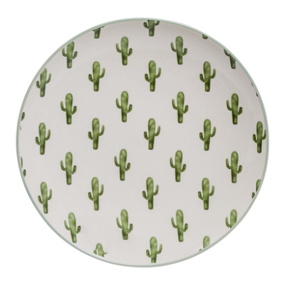 Keramický talíř s dekorem kaktusu                    