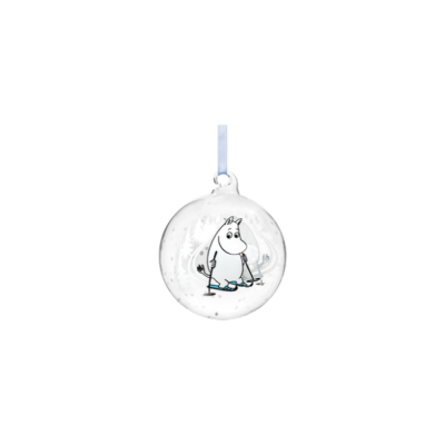                             Skleněná vánoční ozdoba Moomin Ski Trip 9 cm                        