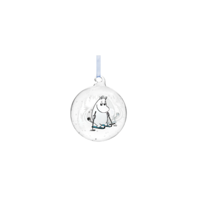                             Sklenená vianočná ozdoba Moomin Ski Trip 9 cm                        