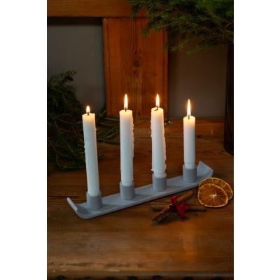 Adventní keramický svícen NYE Light Grey                    
