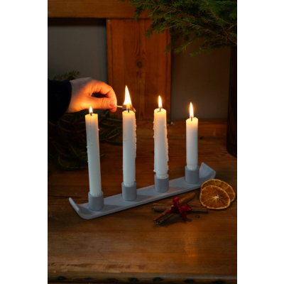                             Adventní keramický svícen NYE Light Grey                        