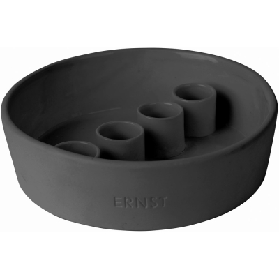 Adventní svícen Ernst Round Dark Grey 18 cm                     