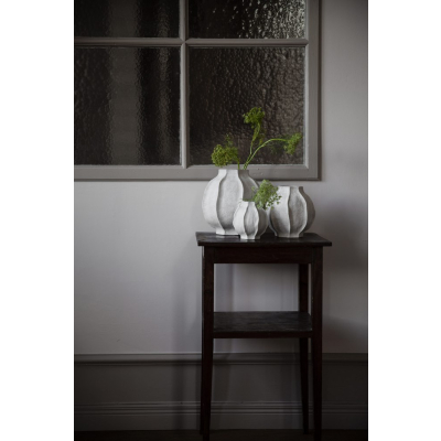                             Kameninová váza Floral Natural White 18 cm                        