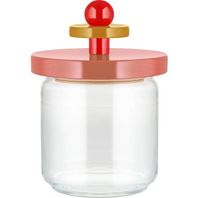 Skleněná dóza 100 Collection Alessi 0,75 l Pink                    