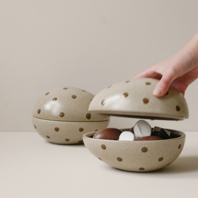                             Velikonoční dóza Nest Beige Dot 18 cm                        