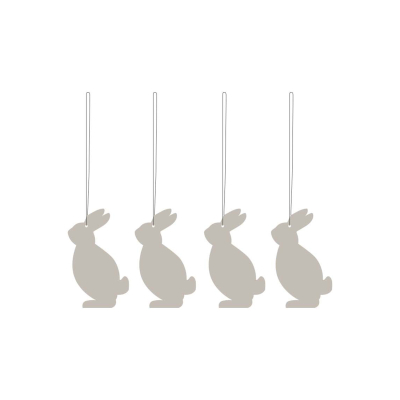Velikonoční dekorace Deco Hare Sand - set 4 ks                    
