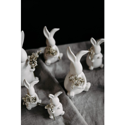                             Velikonoční dekorace zajíček Emilia White 14 cm                        