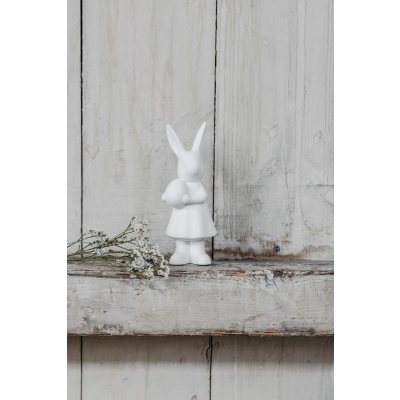 Veľkonočná dekorácia zajačik Alice White 15 cm                    