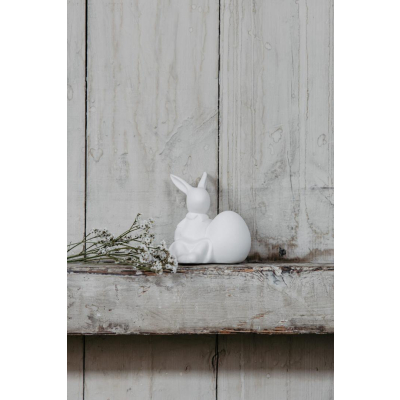                             Veľkonočná dekorácia zajačik Ella White 10 cm                        
