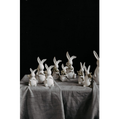                             Velikonoční dekorace zajíček Emilia White 11 cm                        