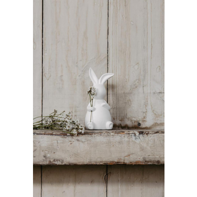 Velikonoční dekorace zajíček Emilia White 11 cm                    