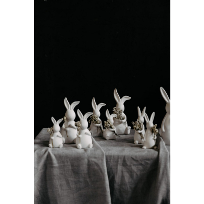                             Veľkonočná dekorácia zajačik Elias White 12 cm                        