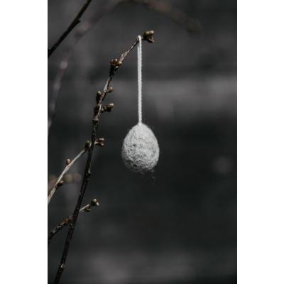 Velikonoční vajíčko Ullas Light Grey 3 cm                    