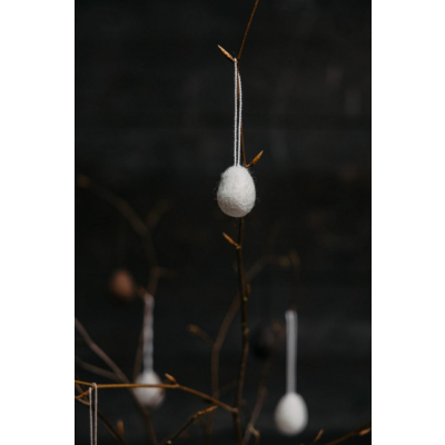                             Velikonoční vajíčko Ullas White 3 cm                        