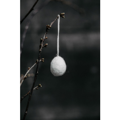 Velikonoční vajíčko Ullas White 3 cm                    