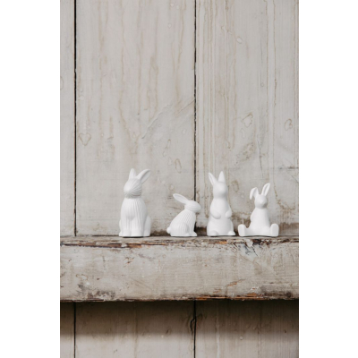                             Veľkonočná dekorácia zajačik Freja White 8 cm                        