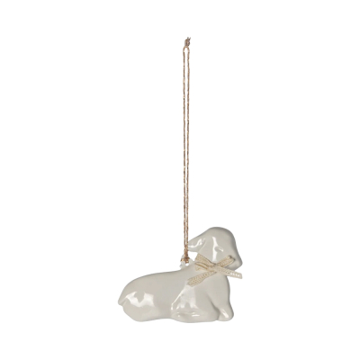 Velikonoční plechová ozdoba beránek Lamb Off-white                    
