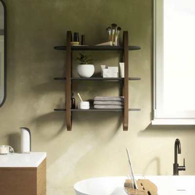                             Polička Bellwood Wall Shelf Black Walnut                        