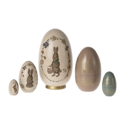 Dřevěná vajíčka Easter Babushka Eggs - set 5 ks                    