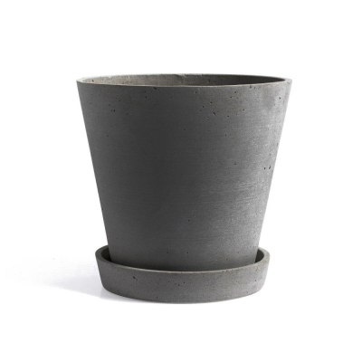Květináč Flowerpot s podmiskou Dark Grey XXL                    