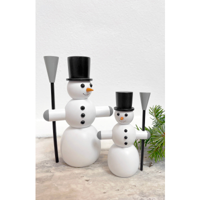                             Vánoční dřevěná figurka Snowman Small                        