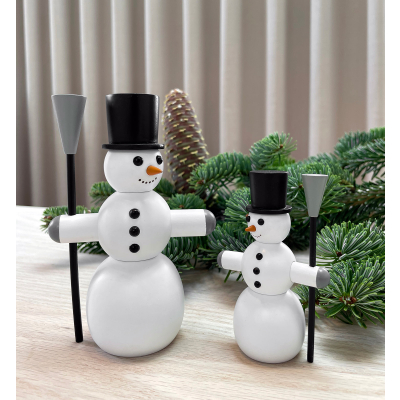                             Vánoční dřevěná figurka Snowman Small                        