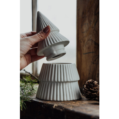                             Vánoční dóza Skogsvik White 19 cm                        