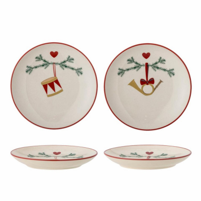 Kameninové talířky Yule Nature - set 2 ks                    