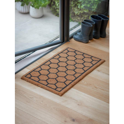 Rohožka z kokosového vlákna Hexagon Natural                     