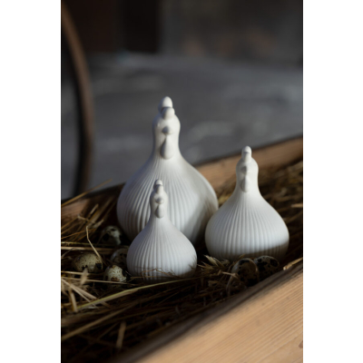                             Velikonoční dekorace slepička Kerstin White 13 cm                        