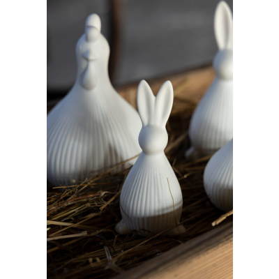                             Velikonoční dekorace zajíček Selma White 12 cm                        